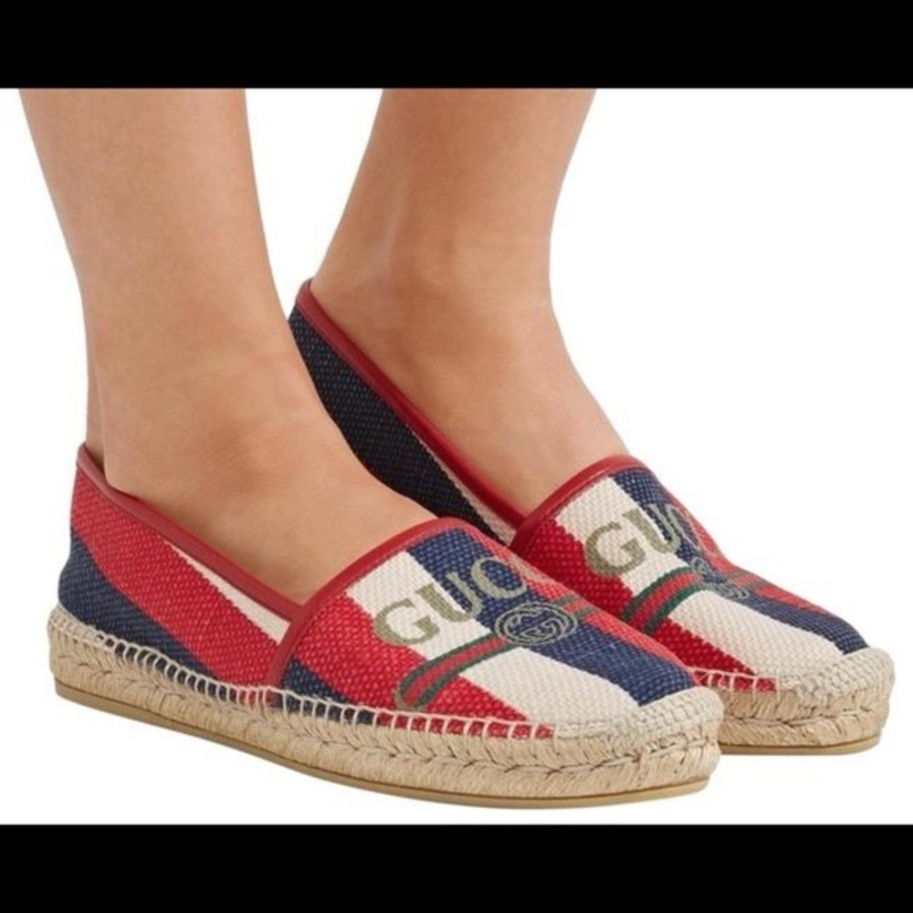 Gucci Vibrant Red and Blue Espadrilles